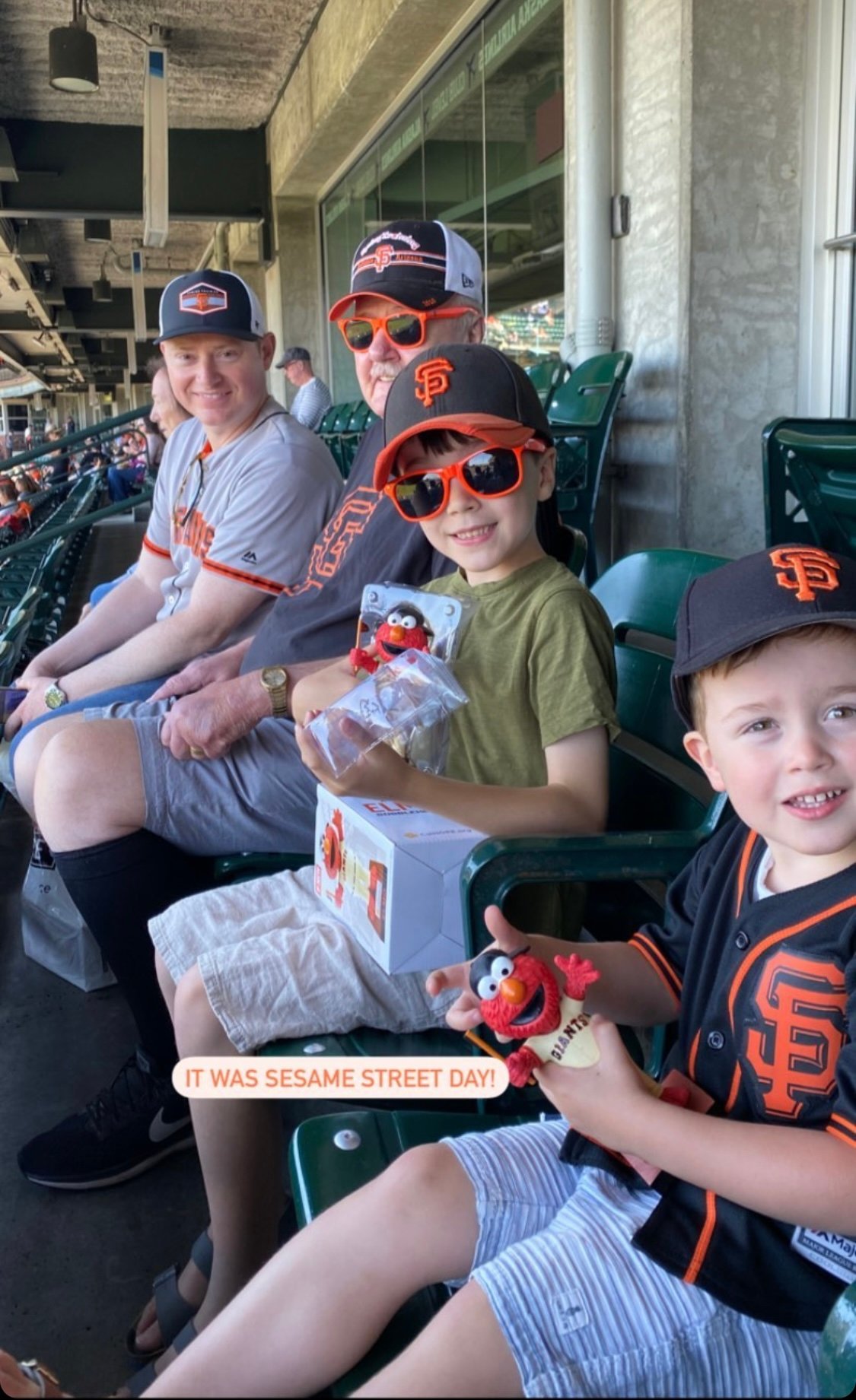 Doug Giants Game with Family