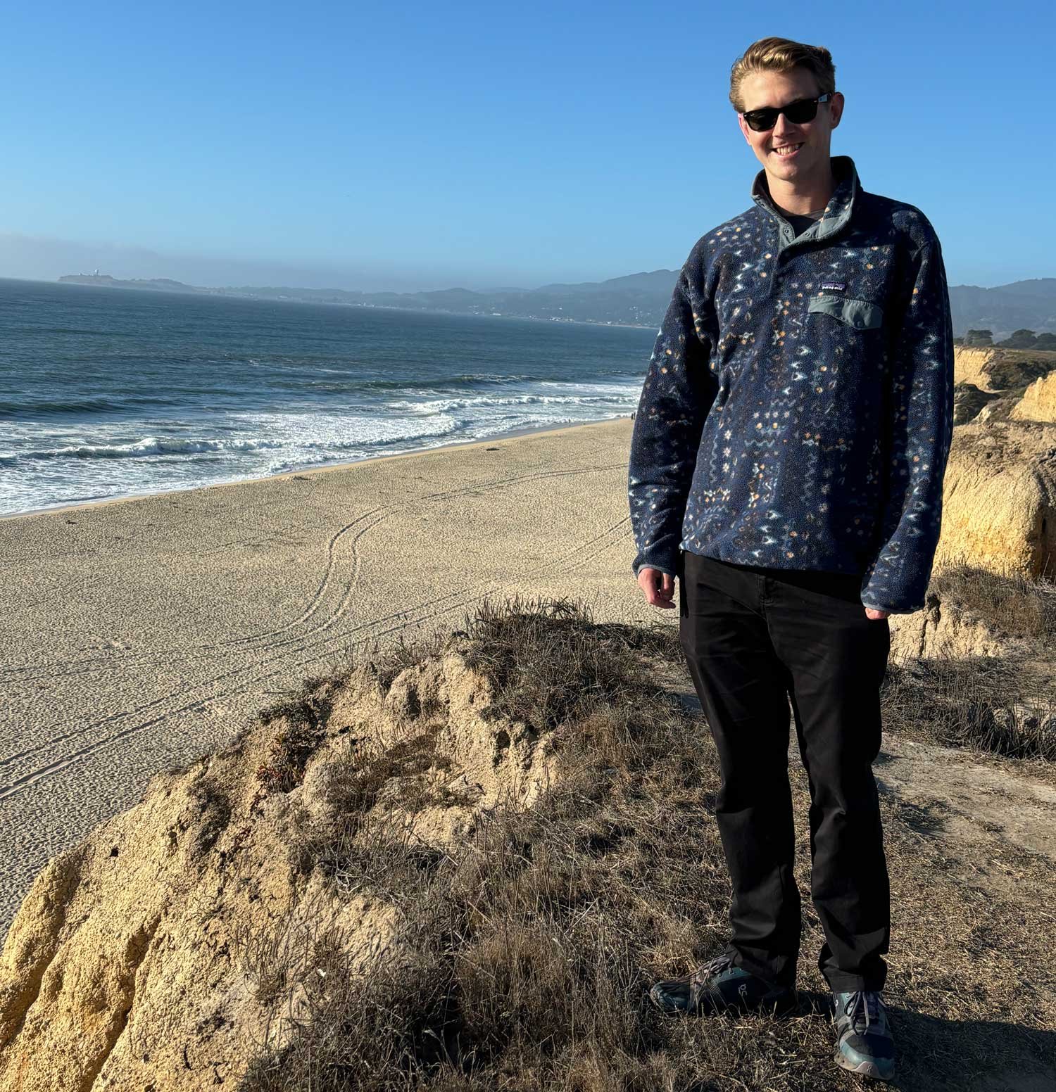 Jesse at the beach