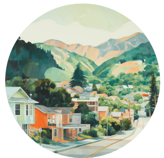 Mill Valley & Marin County Illustration